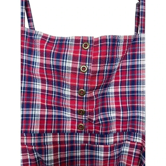 ModCloth Plaid Dress Blue Red Size 1x - Picture 5 of 10